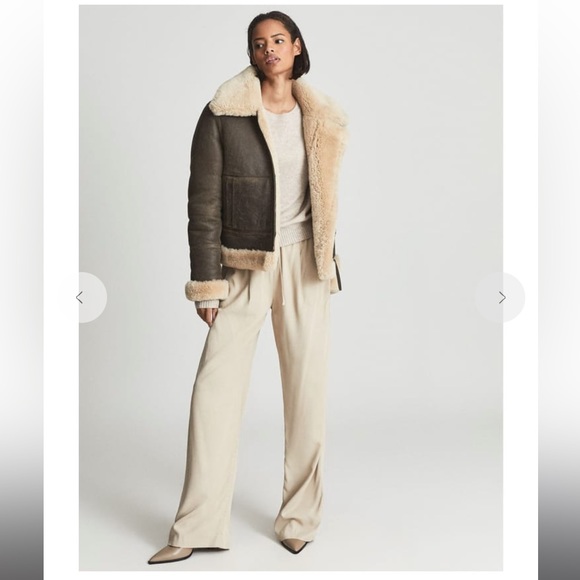 NWT Hadi Reversible Shearling Aviator Jacket - Picture 1 of 15